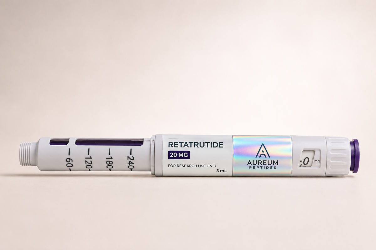 Retatrutide 20mg pen research peptide - Aureum Peptides