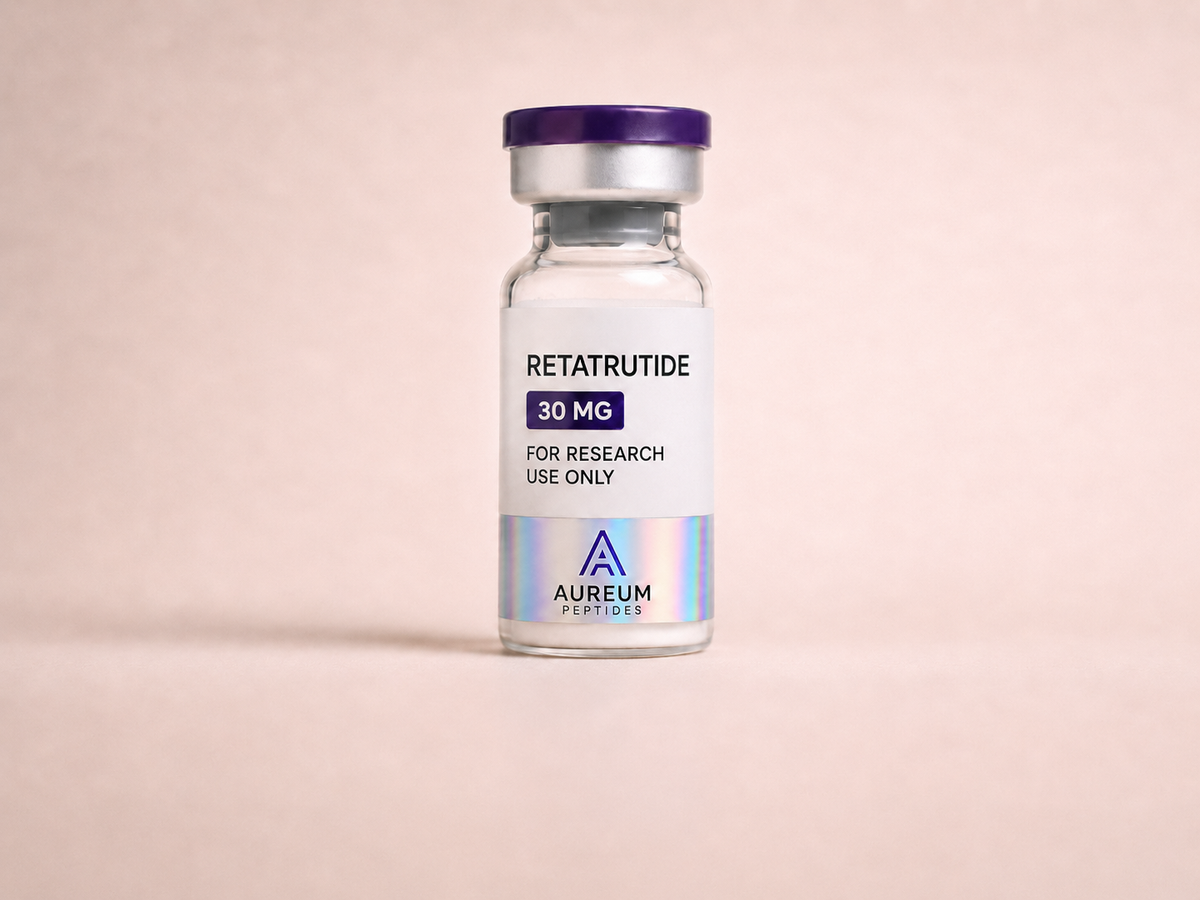 Retatrutide 30mg vial research peptide - Aureum Peptides